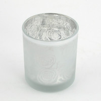 Windlicht weiß Rosendesign S