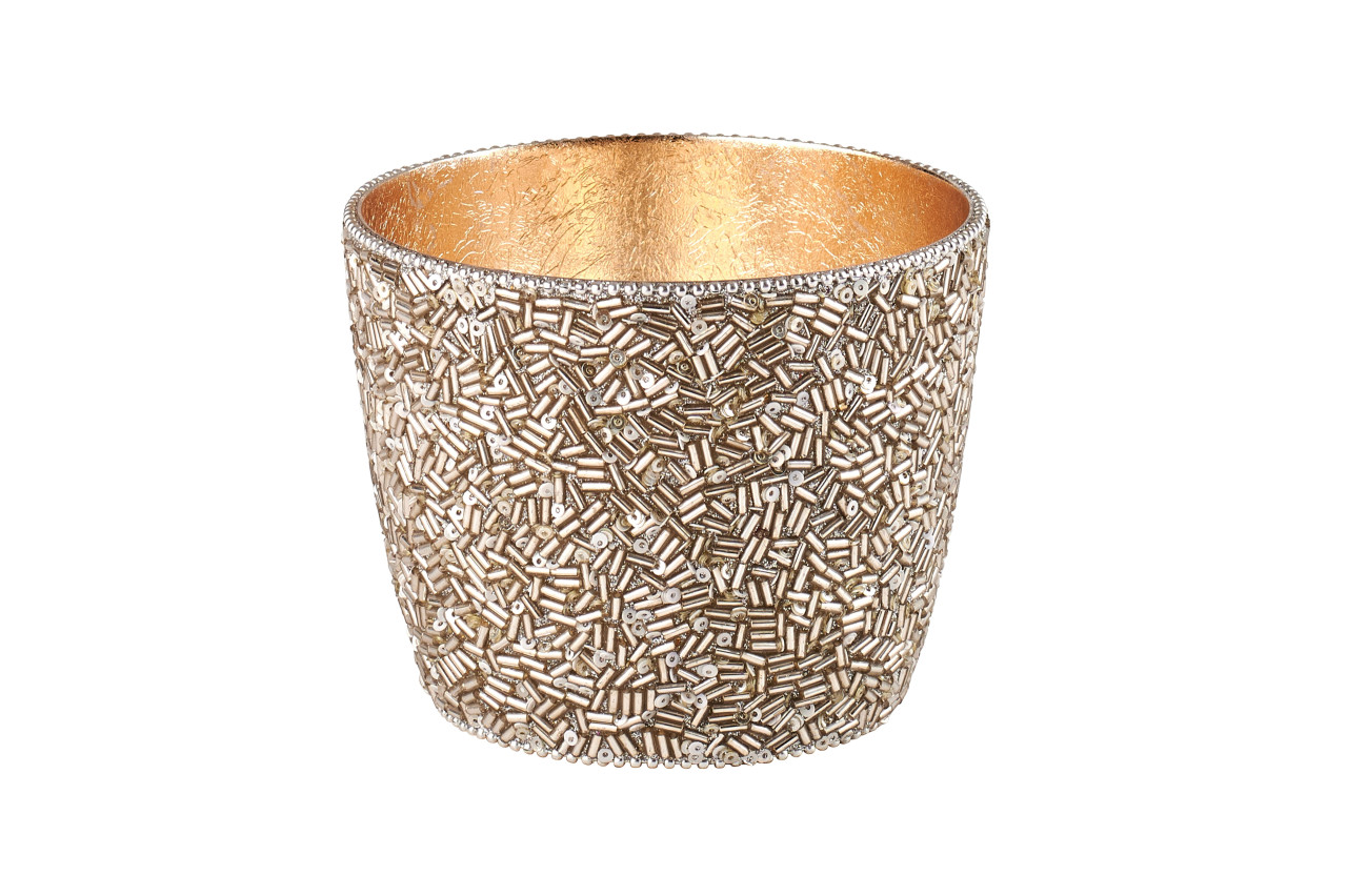 Gift Company Madras Windlicht – Weiß/silber, Größe S (5x8 Cm), Aus Eisen