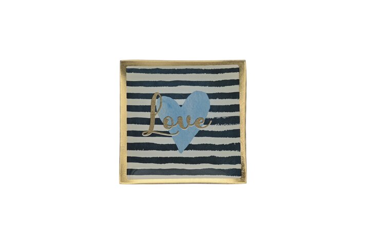 Love Plates Deko Teller Love gestreift