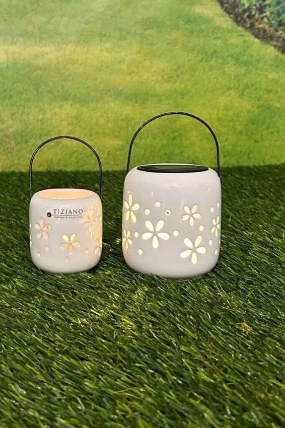 Gardenjoy Tadino Teelichthalter 8cm cremeweiß