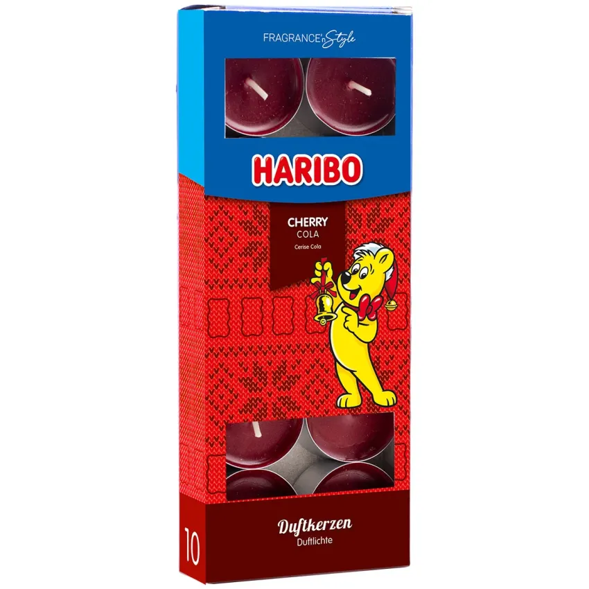 Cherry Cola Haribo™ Teelichter 10 Stück Winterdesign