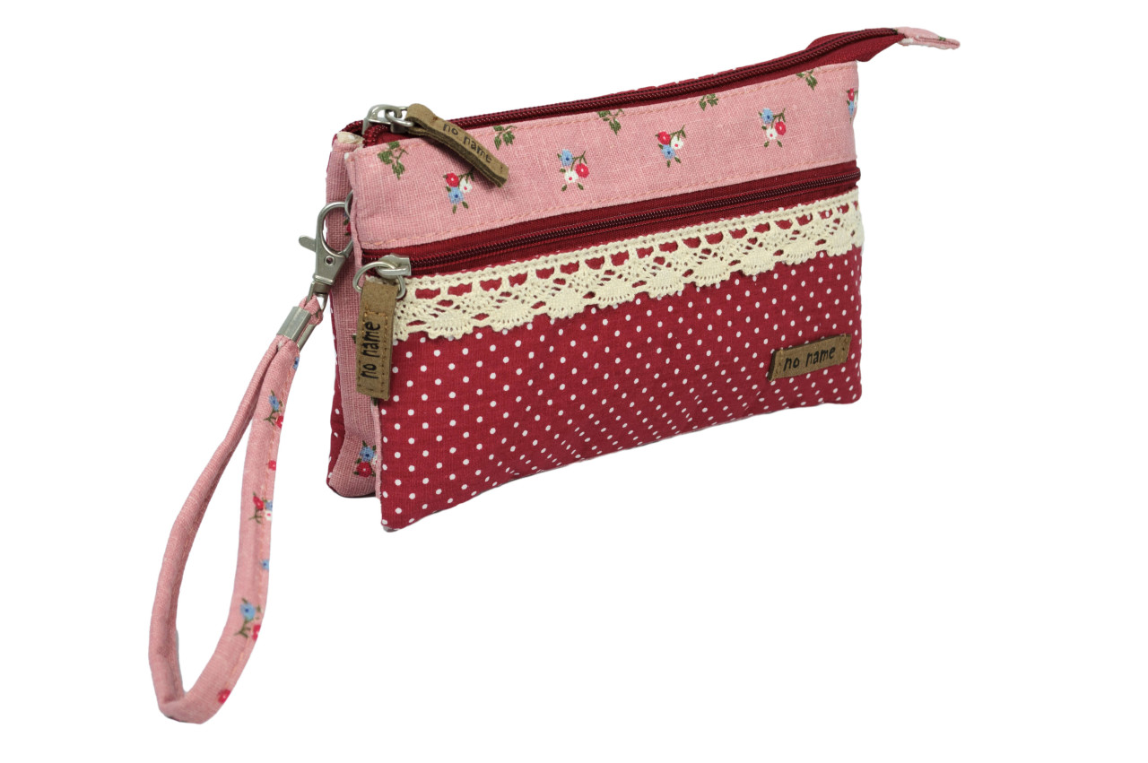 Patchwork Täschchen Blümchen altrosa 117