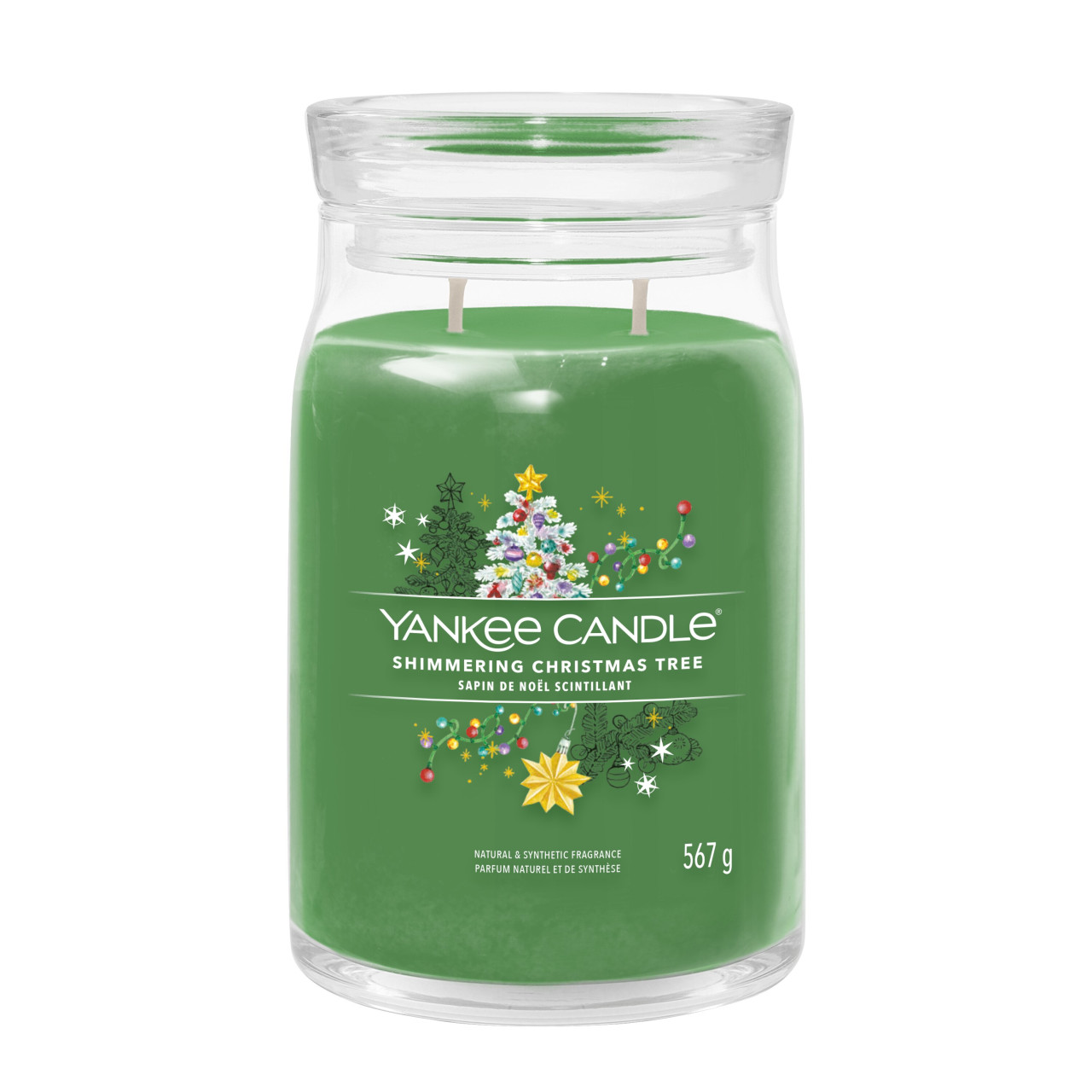 Shimmering Christmas Tree Signature Large Jar 567g 2-Docht