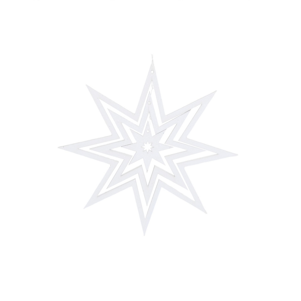 Dekohänger Star 20cm weiß