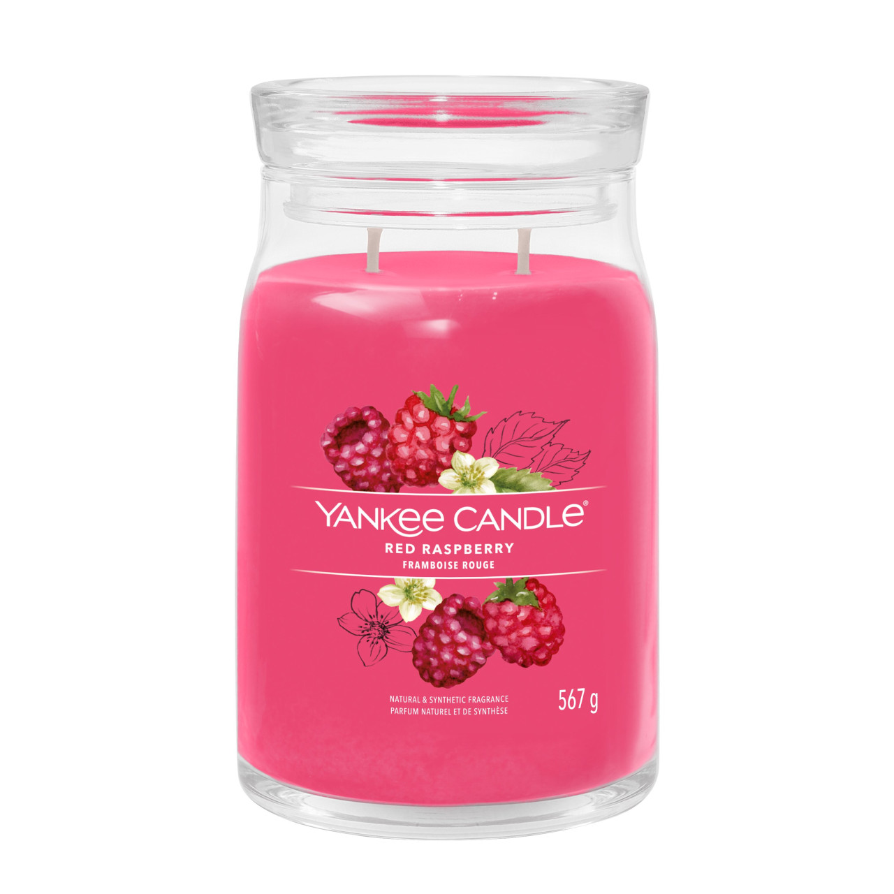 Red Raspberry Signature Jar 567g 2-Docht