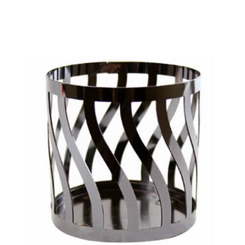 Curve Gun Metal Pillar Holder/ Fragrance Sphere Holder