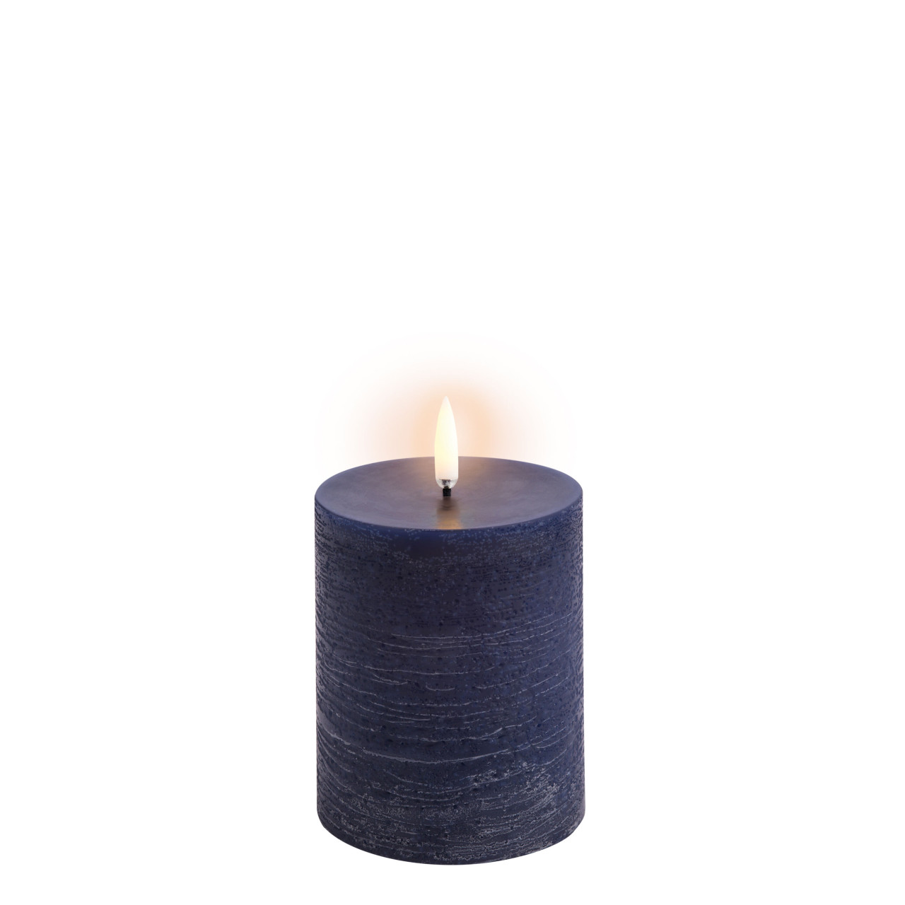 Uyuni LED Stumpenkerze 7,8x10cm rustic dark blue