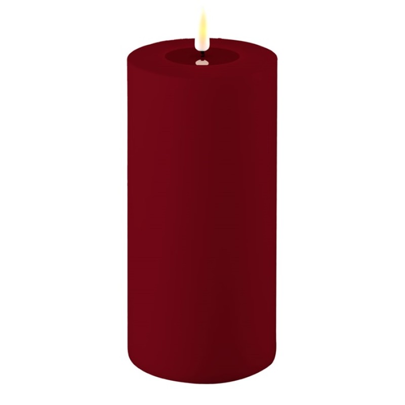 Outdoor Stumpenkerze LED Bordeaux 10 x 20cm