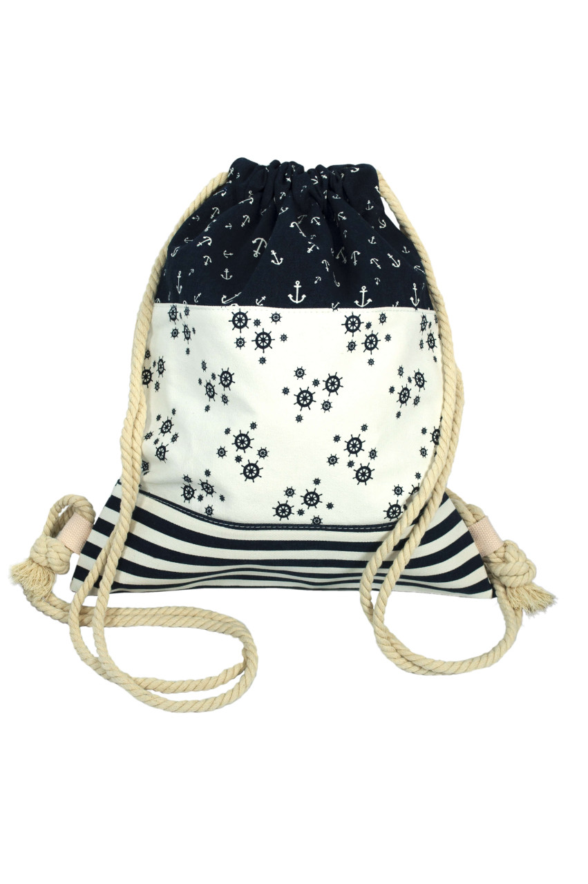 Freizeit-Büdel Steuerrad & Anker navy 218