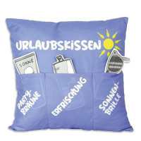 Urlaubskissen mit 3 Einstecktaschen