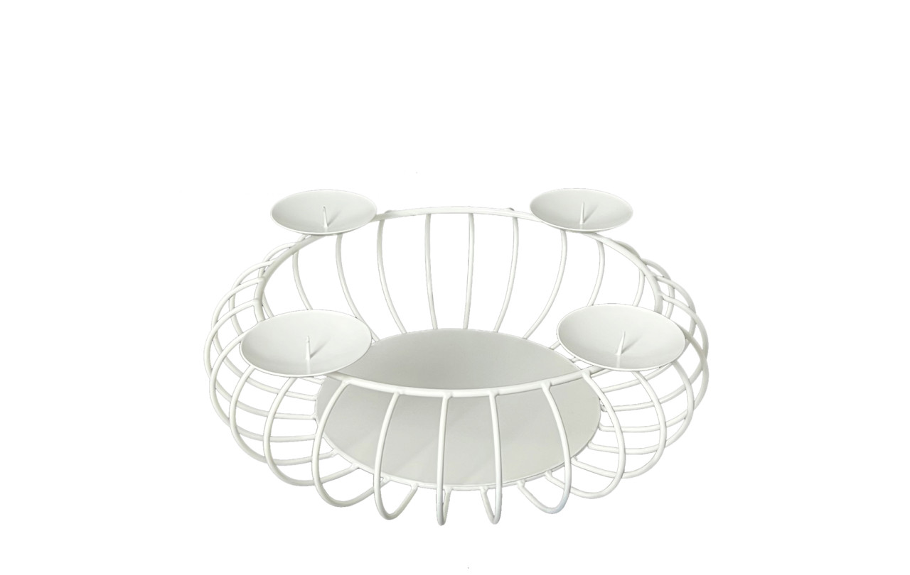 Kerzenhalter Ossa weiß 30cm