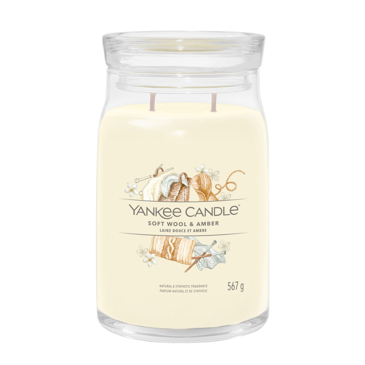 Soft Wool & Amber Signature Large Jar 567g 2-Docht