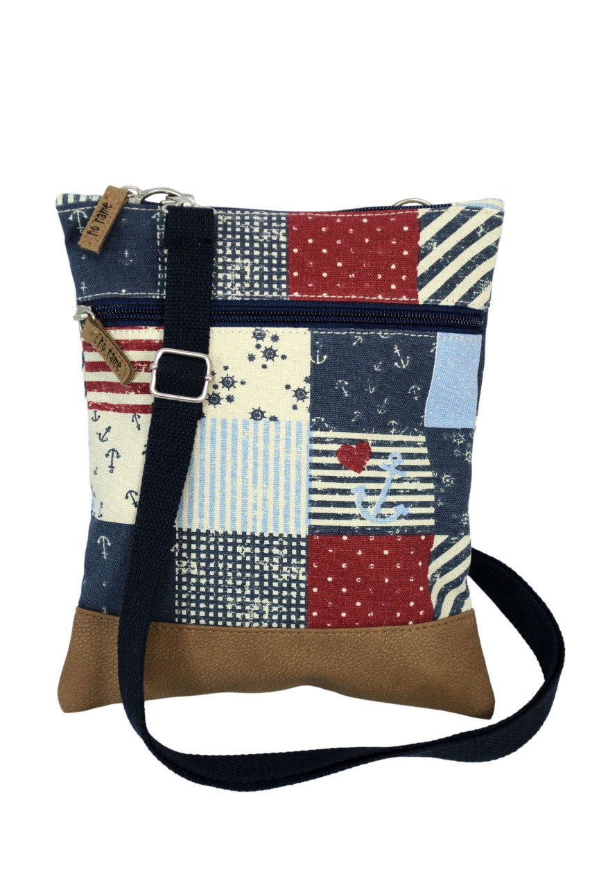 Crossbag Tasche Patchwork Anker Navy Rot Wei Von No Name Online Bestellen