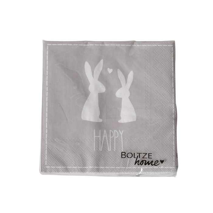 Serviette Jody 20 Stück weiß/grau Variante 2