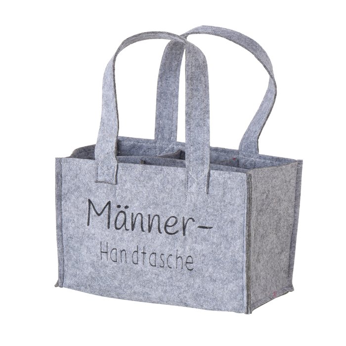 Flaschenträger Männerhandtasche dunkelgrau