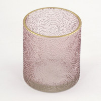 Windlicht mit Goldrand Ornamentdesign