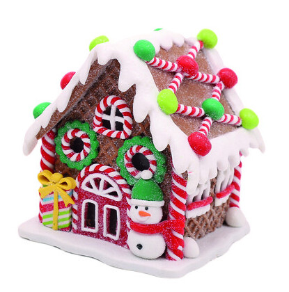 Deko Lebkuchenhaus 14cm Variante 2