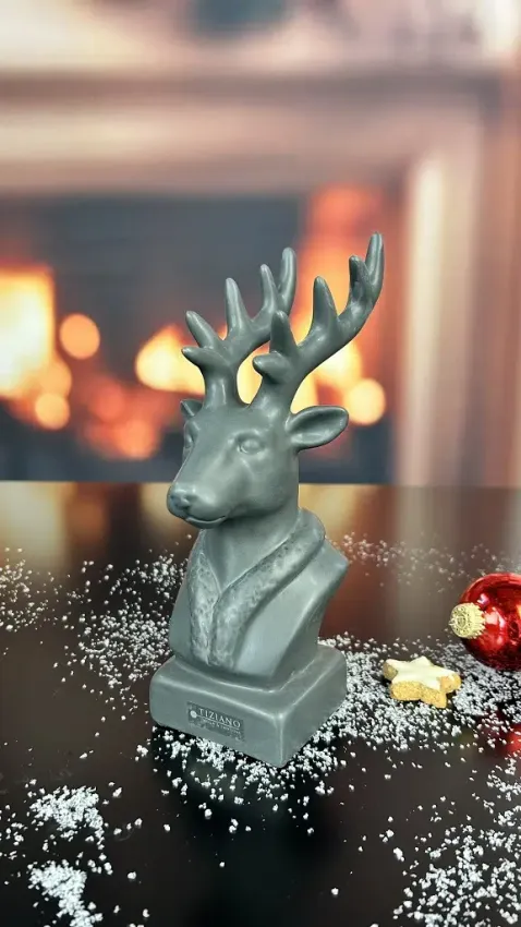 Hirschkopf Robin 24cm anthrazit