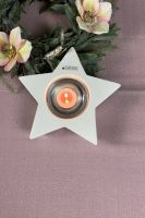 Teelichthalter Orione Stern cremeweiß 18,5cm