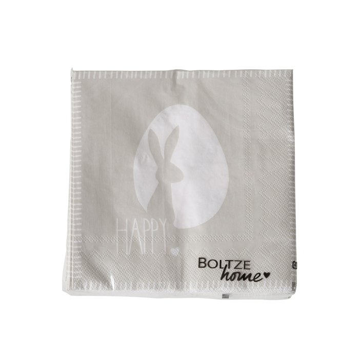 Serviette Jody 20 Stück weiß/grau Variante 1