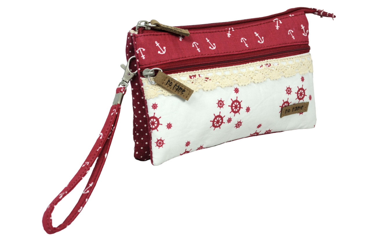 Patchwork Täschchen Steuerrad & Anker berry 120