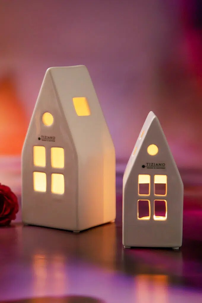 Lichthaus Mimosa 25cm cremeweiß