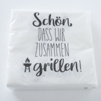 Serviette Schön weiß 20 Stück Design 3