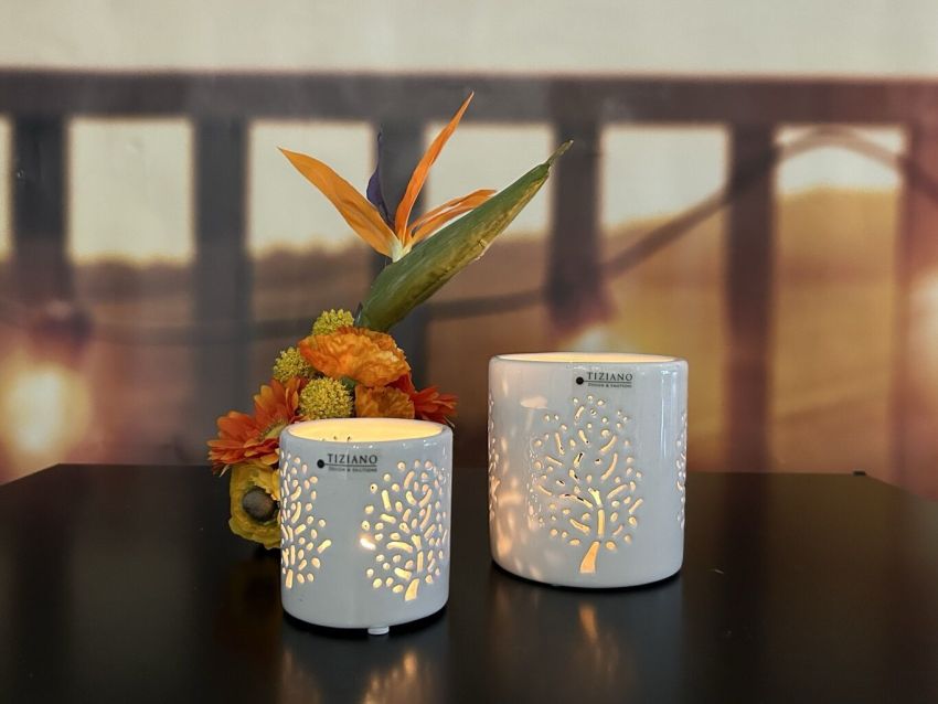 Tischlicht Vida cremeweiß 7,5cm