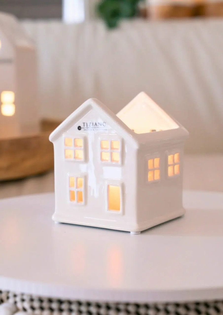 Teelicht Haus Skade cremeweiß 9cm