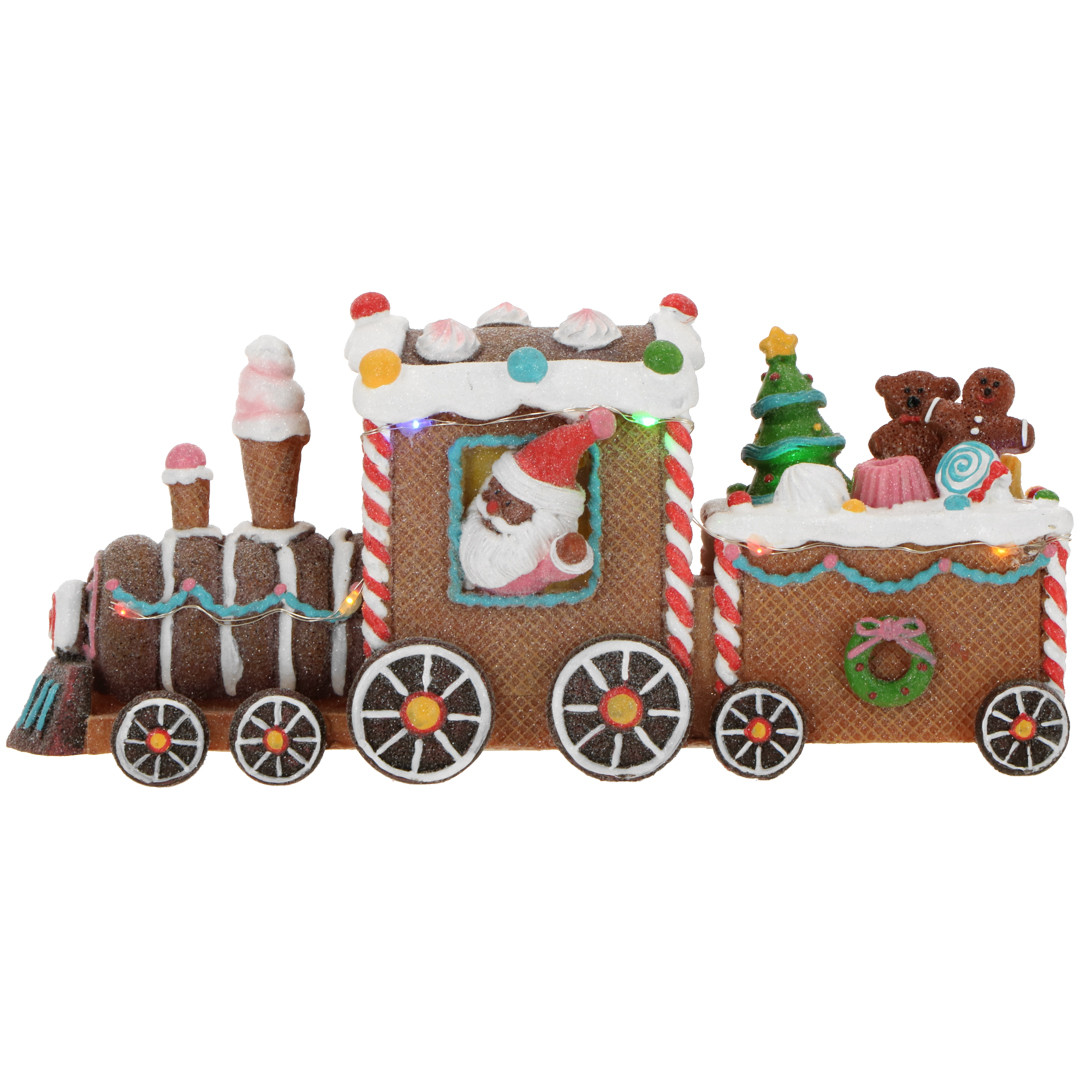 Candy Weihnachtszug LED braun