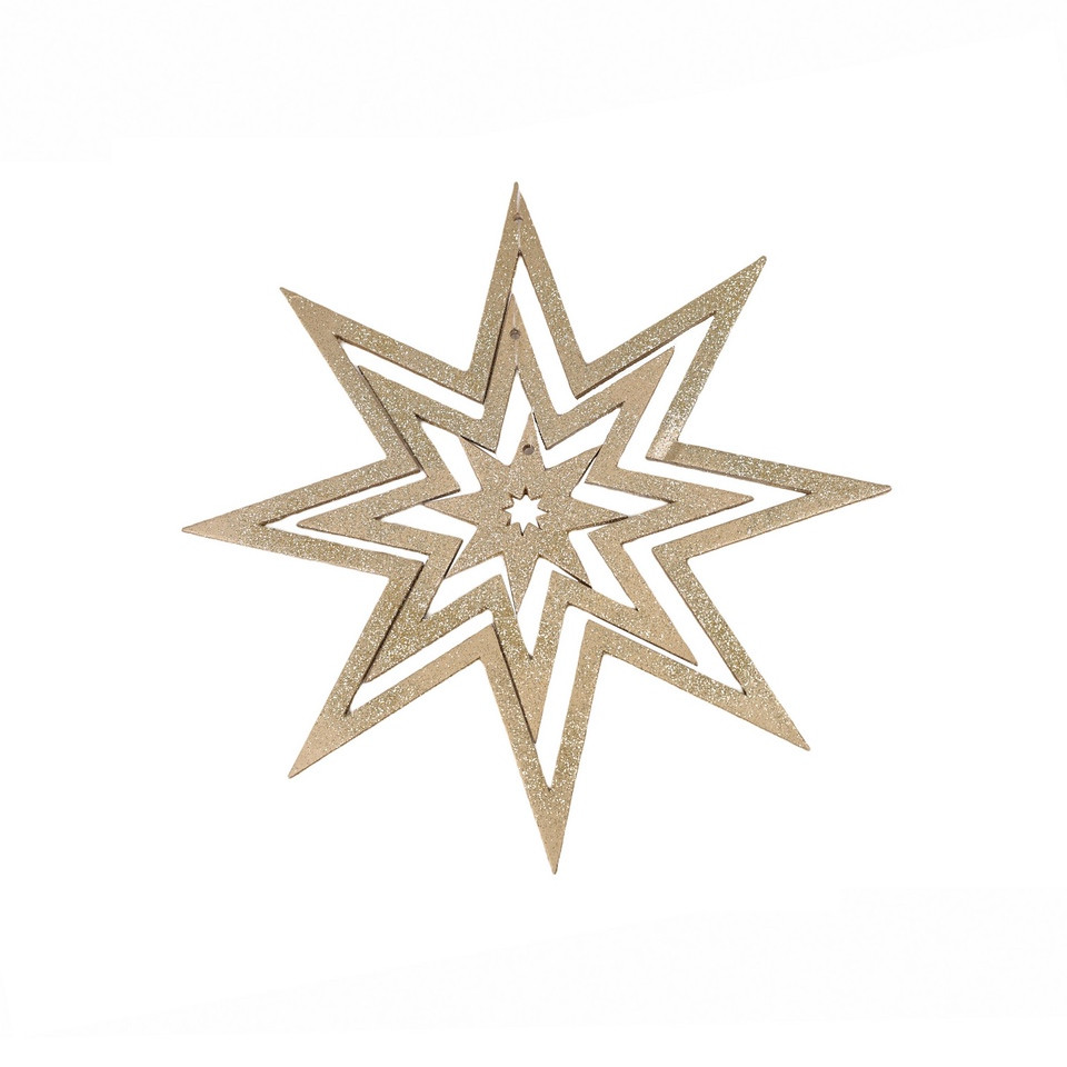 Dekohänger Star 25cm gold