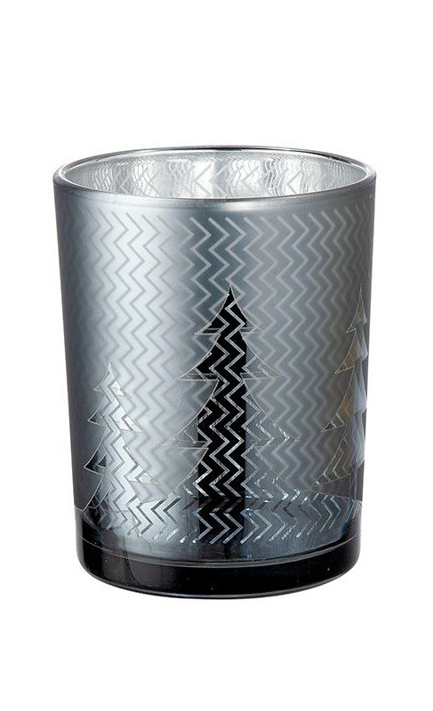 Windlicht Sternstunden grau 12,5cm