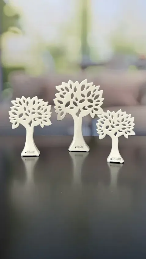 Dekobaum Gavello 15cm cremeweiß