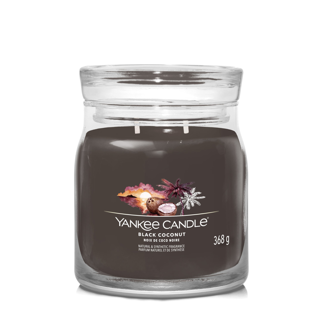 Black Coconut Signature Medium Jar 368g 2-Docht