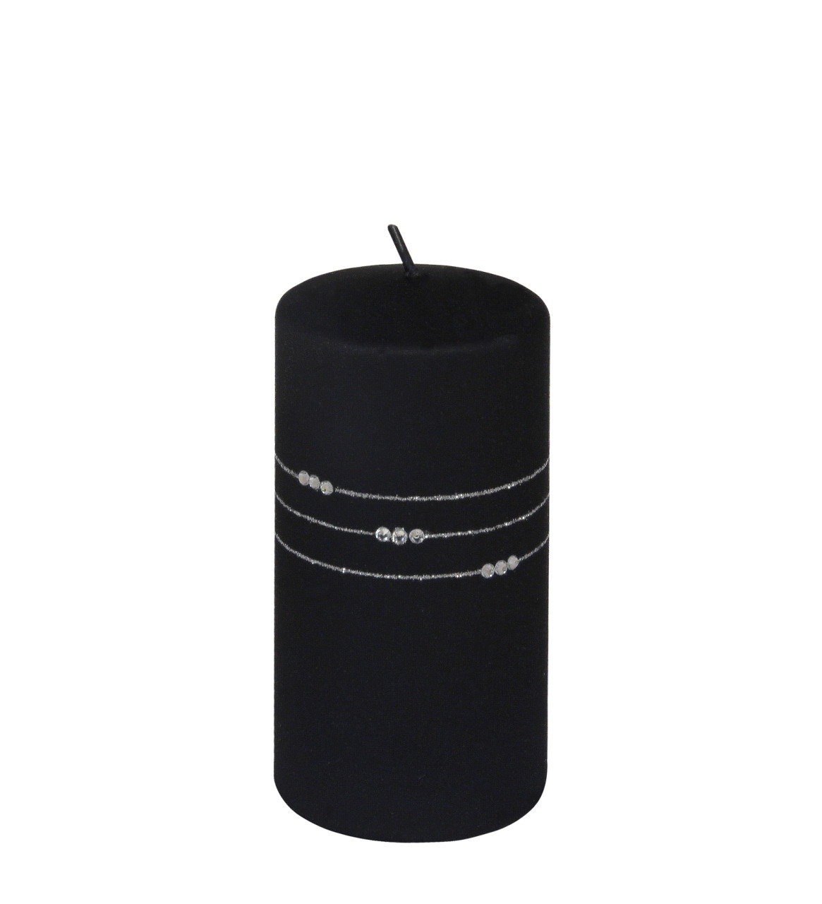 Stumpenkerze Kolia schwarz 14cm