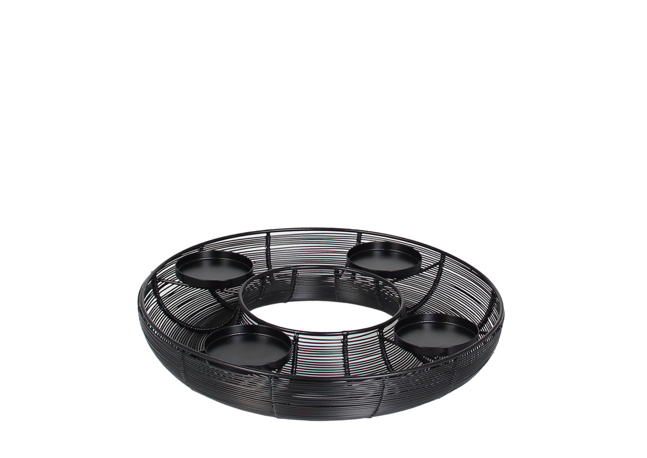 Kranz Brova schwarz 38cm