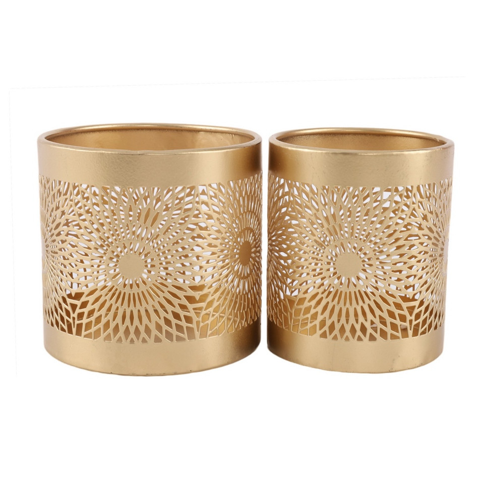 Windlicht Set Oyolo gold 10cm 2 Stück