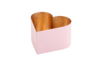 Madras Windlicht M Herz rosa/gold