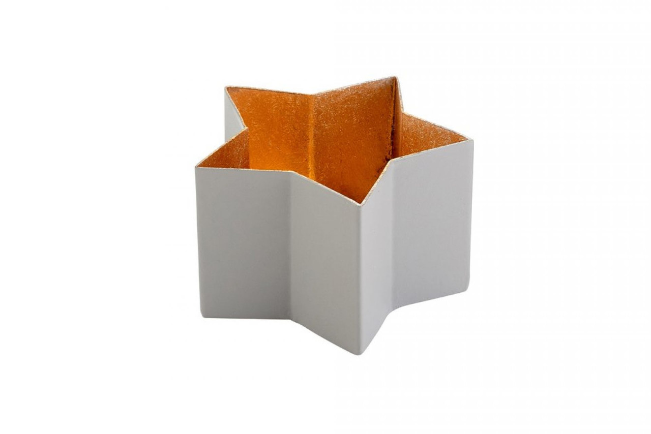 Madras Windlicht Stern M flanell/nudegold