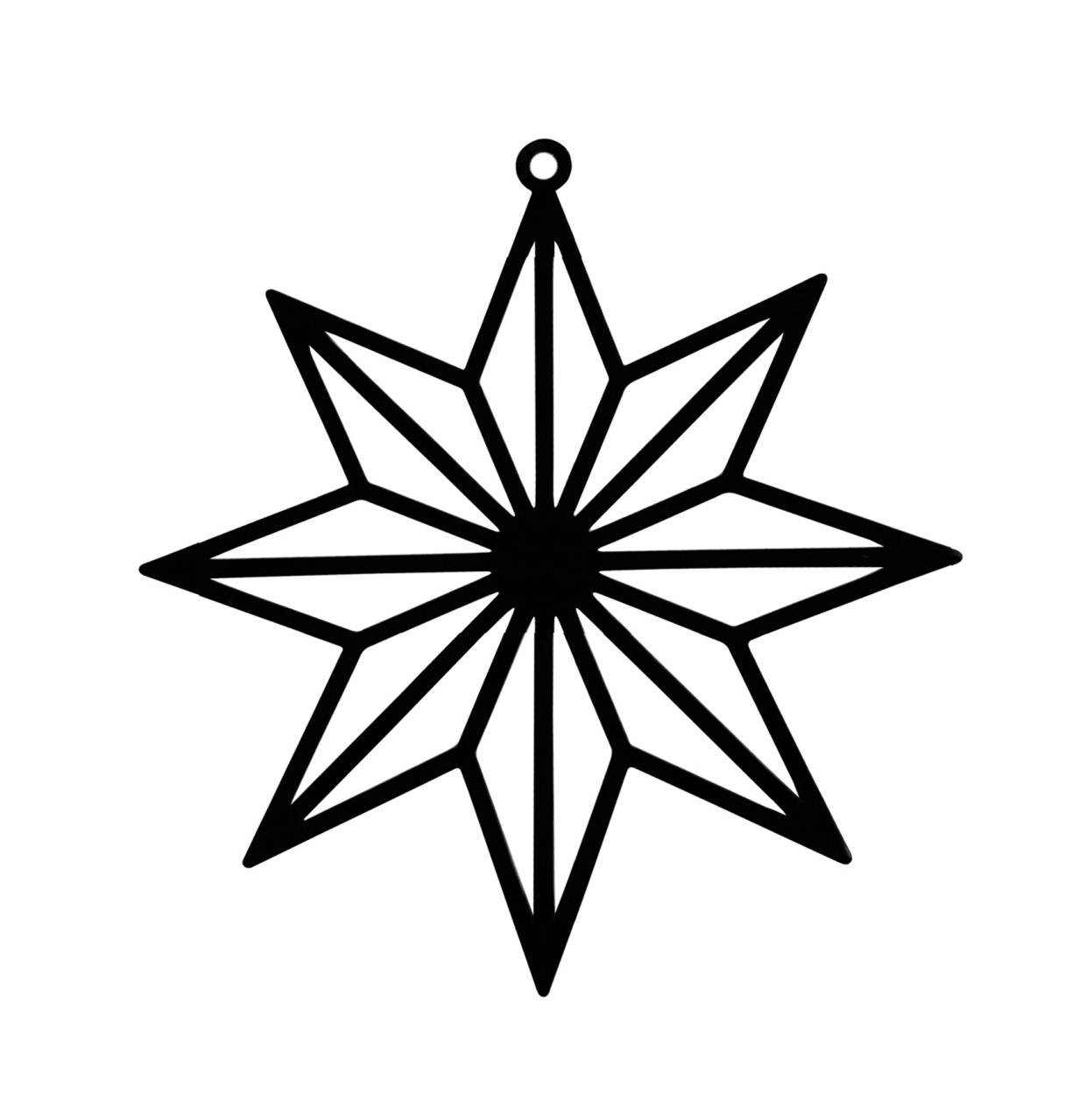 Dekohänger Vonin Stern schwarz 7cm