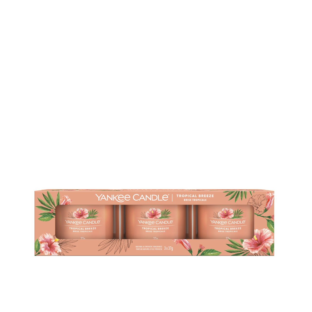 Tropical Breeze 37g Glasvotivkerze 3er Pack