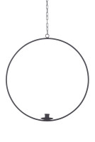 Kerzenhalter Ring zum Aufhängen M schwarz