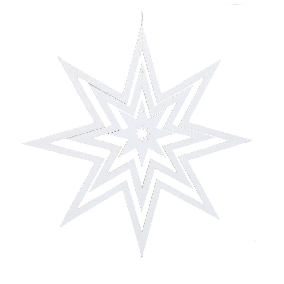 Dekohänger Star 35cm weiß