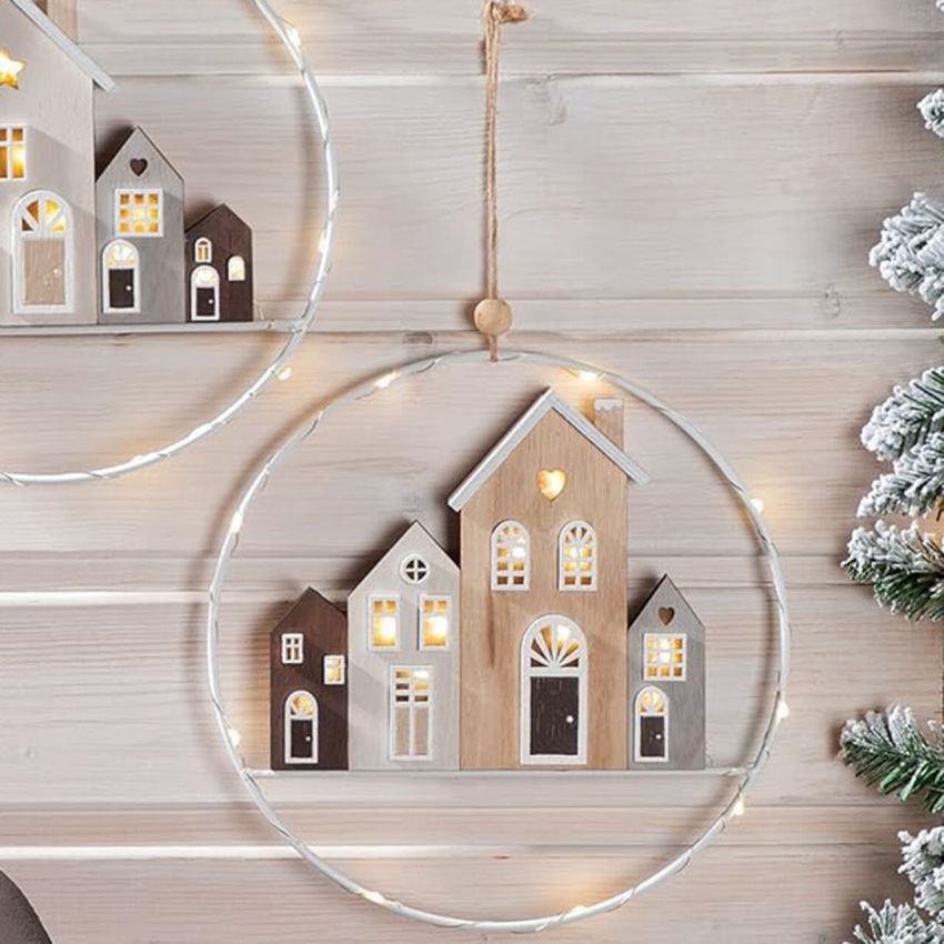 Deko Hänger "Häuserreihe" 25cm Variante 2
