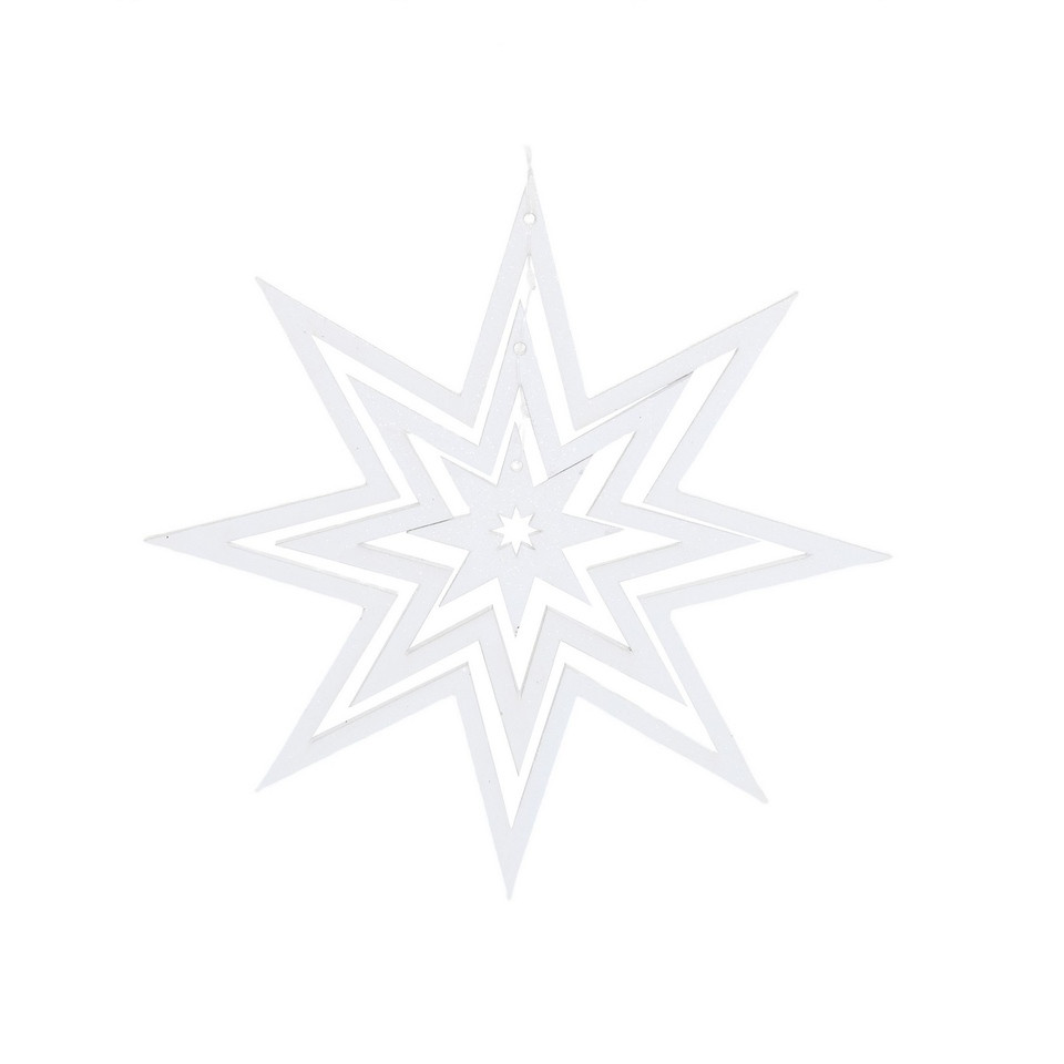 Dekohänger Star 25cm weiß