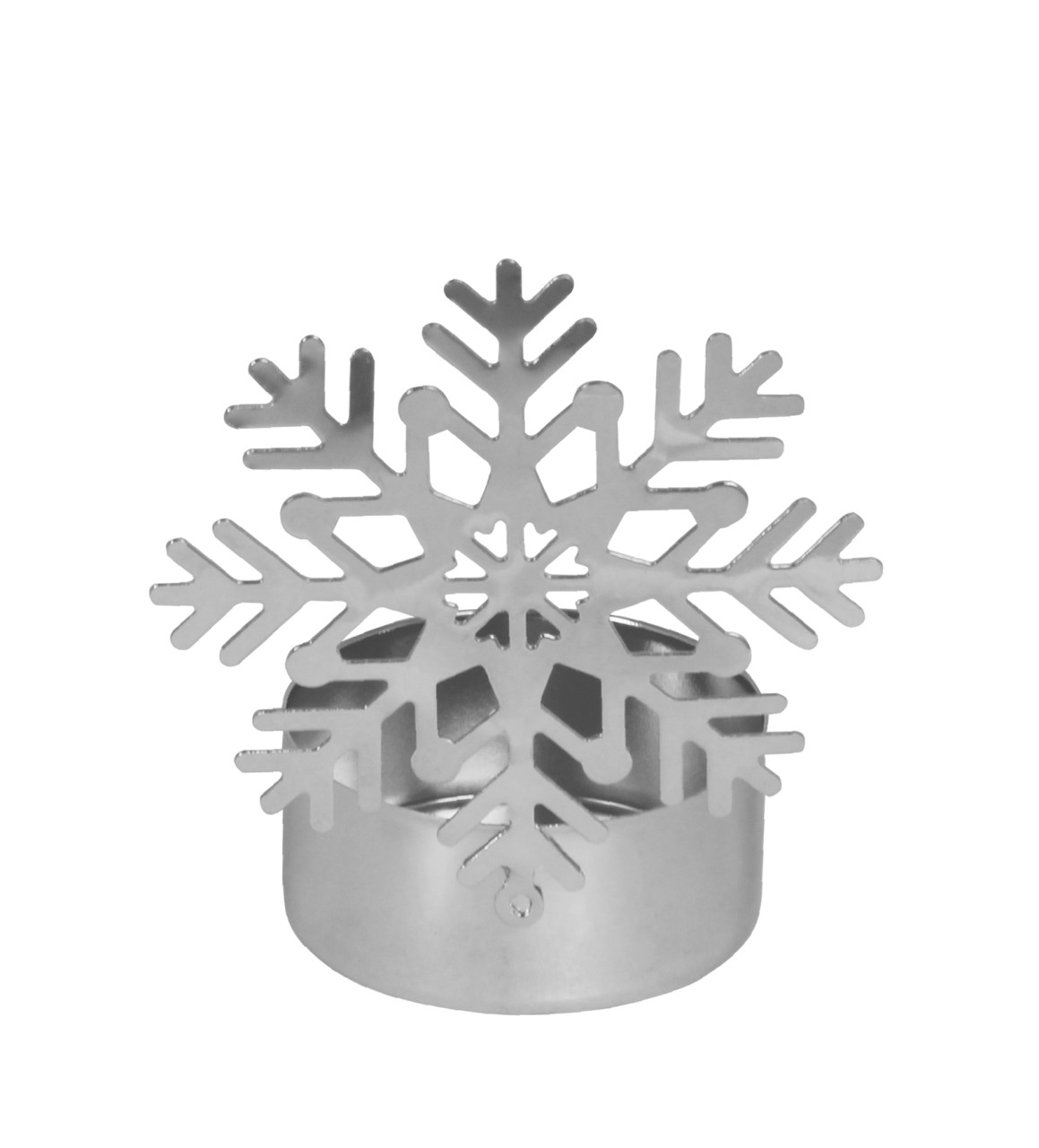 Teelichthalter Vano Flocke silber