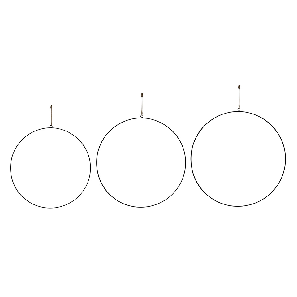 Dekoringe zum Aufhängen schwarz 3 Stück