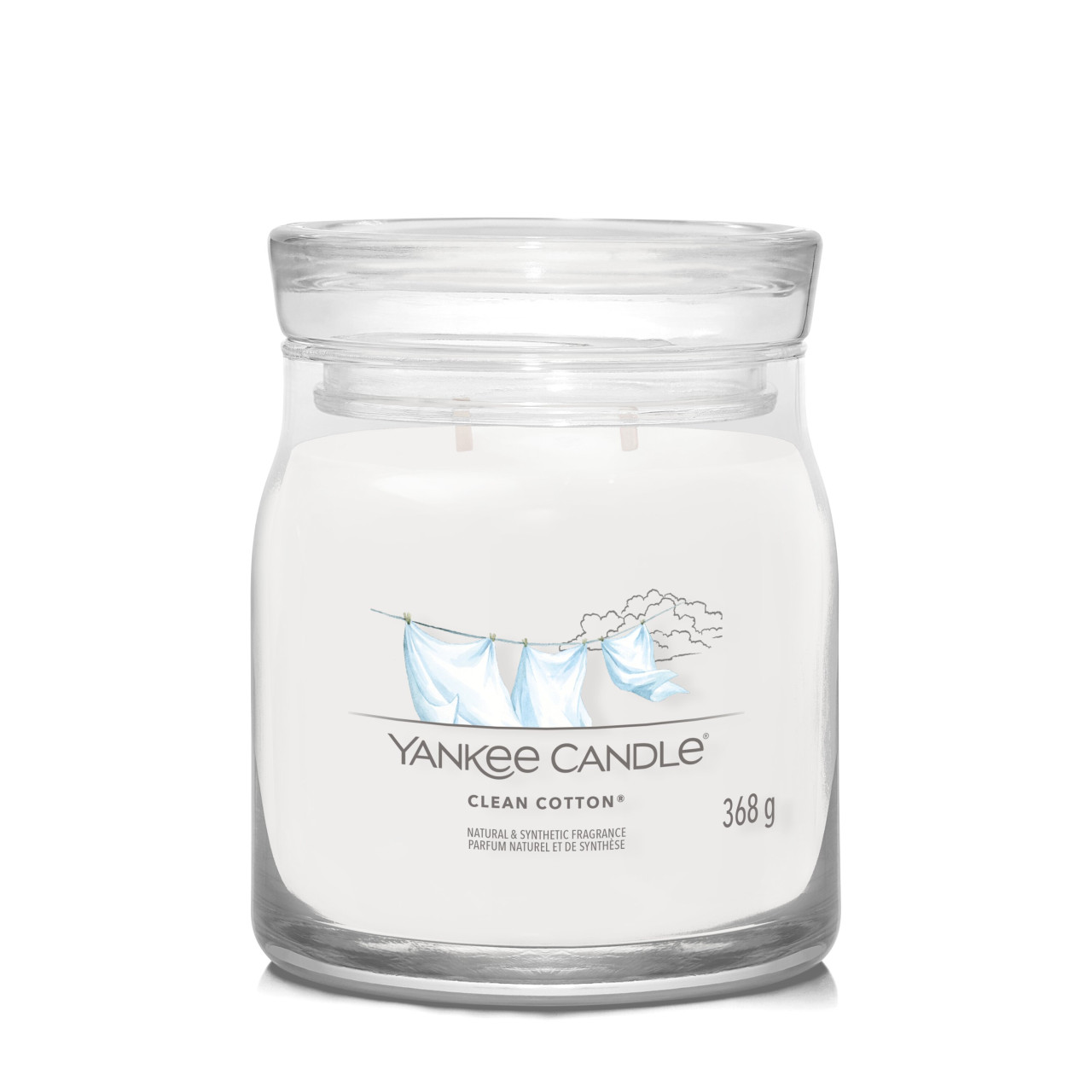 Clean Cotton Signature Medium Jar 368g 2-Docht