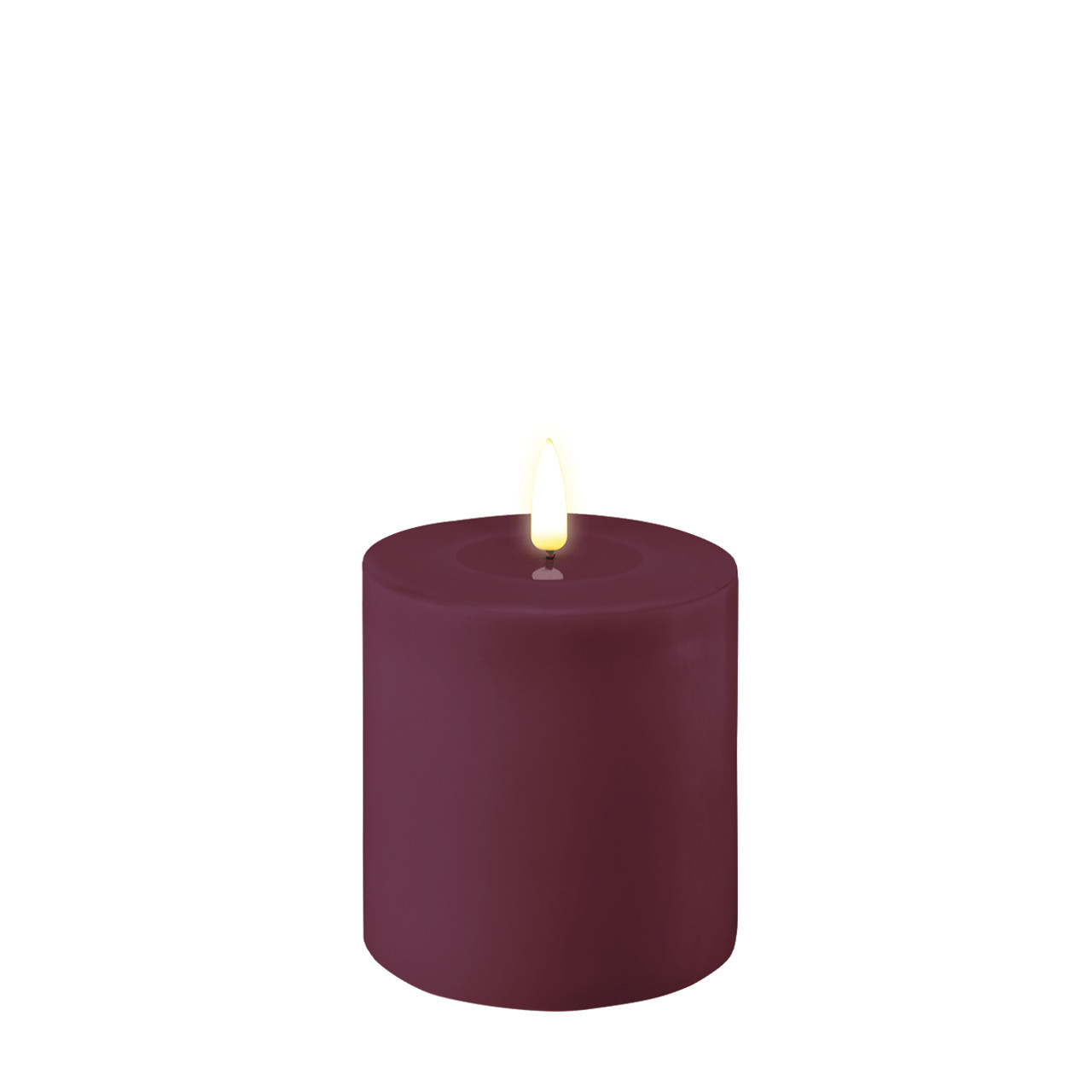 Stumpenkerze LED Violett 10 x 10cm