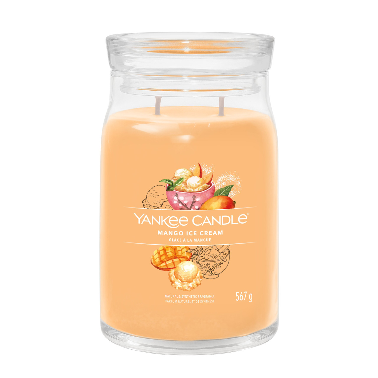 Mango Ice Cream Signature Large Jar 567g 2-Docht